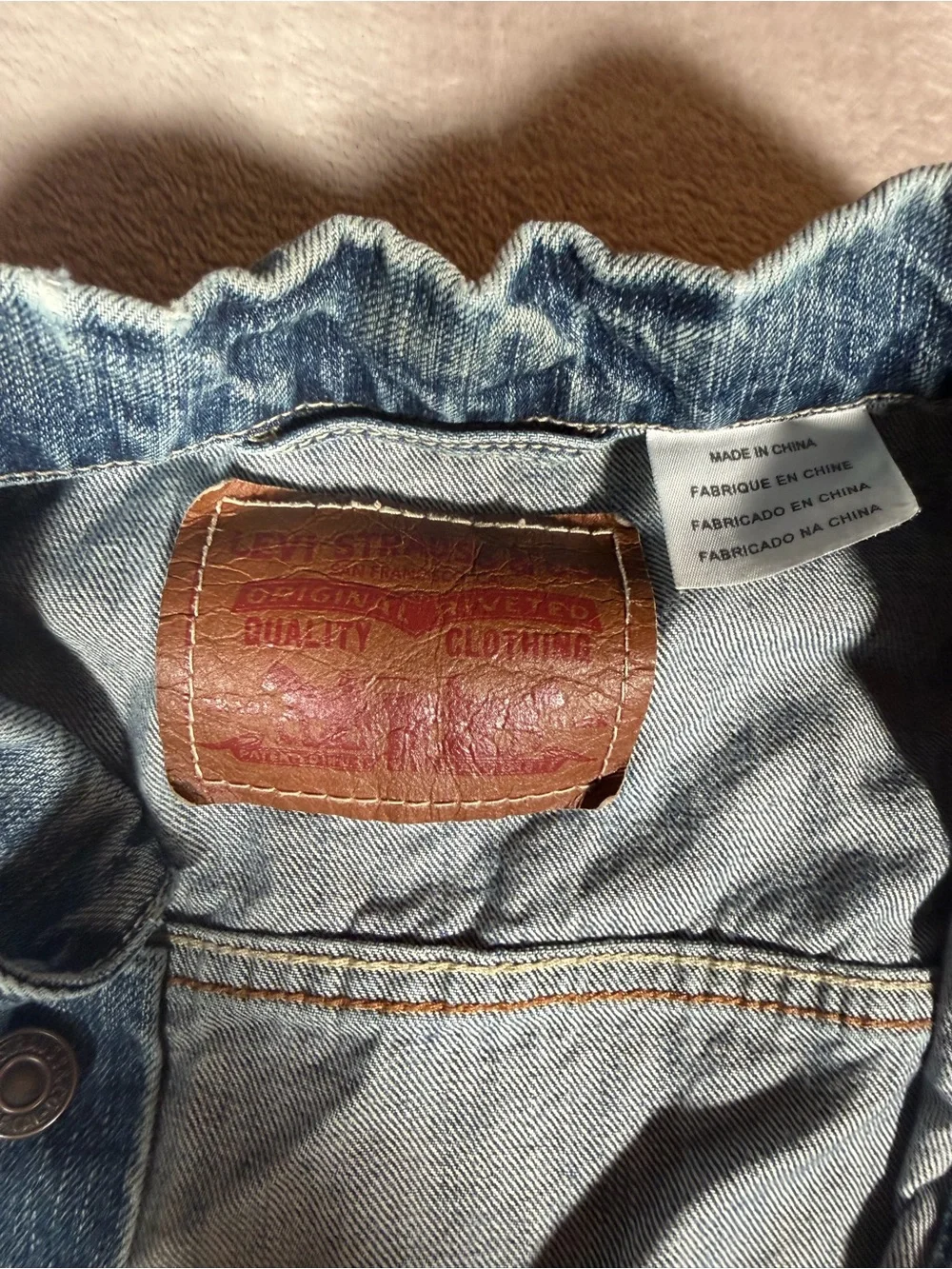 Levi's Light Blue Distressed Denim Jacket